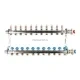 Коллекторная группа REHAU HKV-D на 11 выходов (РЕХАУ - 12081111002)1"x3/4"ЕК из нержавеющей стали с регулирующими и термостатическими вентилями и расходомерами