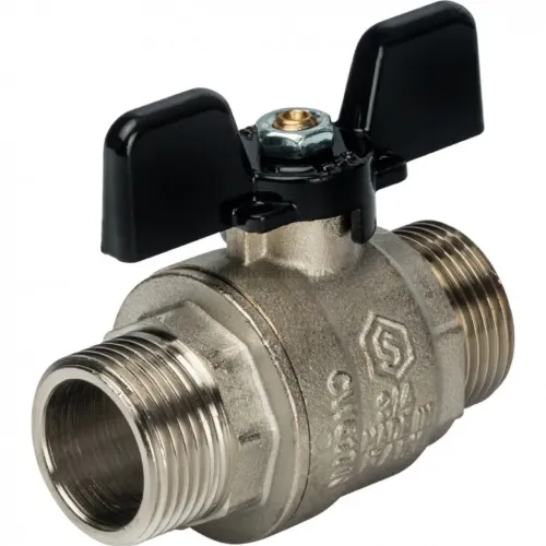 Кран шаровой полнопроходной НР/НР 3/4", ручка бабочка Stout