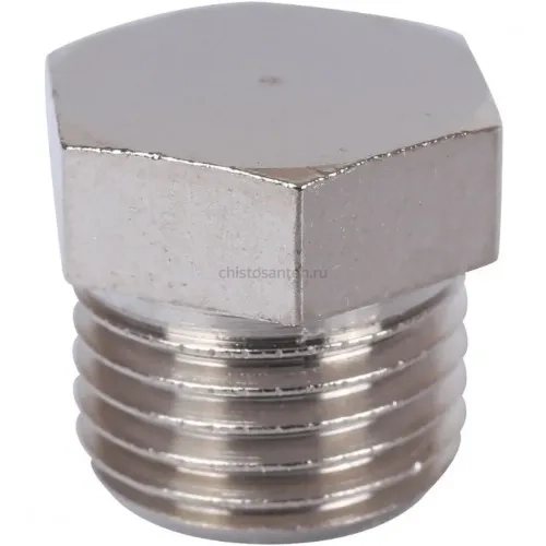 Заглушка НР 1/4" никелированная Stout