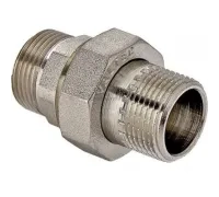 Разъемное соединение "американка" НН, уплотнение под гайкой o-ring кольцо 3/4", никелированное Stout