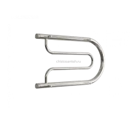 Водяной полотенцесушитель «B» с полочкой, вакуумное - золотой хром, (1") 32/60 (Dvin)