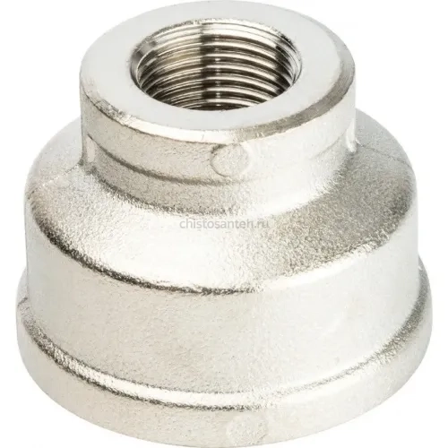 Муфта ВВ переxодная 1"x3/8", никелированная Stout