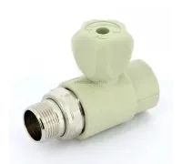 Кран шаровой радиаторный 25x3/4" НР, прямой PPR FV-Plast