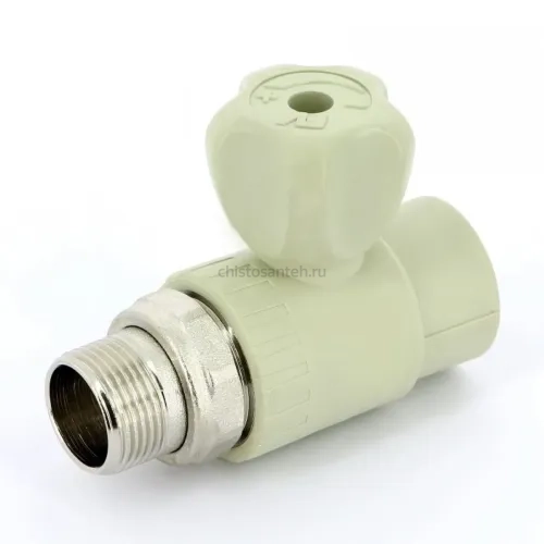Кран шаровой радиаторный 25x3/4" НР, прямой PPR FV-Plast