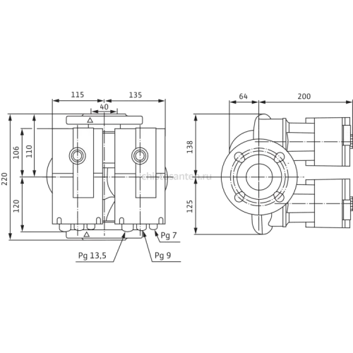 Циркуляционный насос Wilo Stratos-ZD 40/1-8 2090479