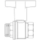 Кран шаровый 3/4" НВ маховик пластмассовый Optibal Oventrop