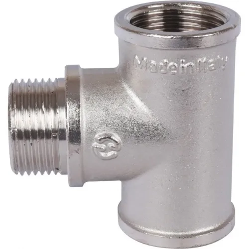 Тройник ВНВ 3/4"x3/4"x3/4", никелированный Stout