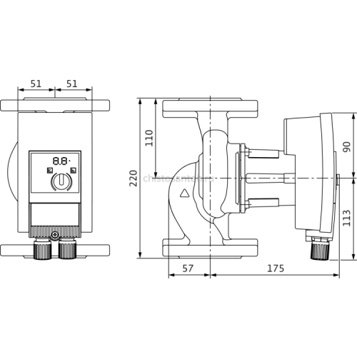 Циркуляционный насос Wilo Yonos MAXO 40/0,5-4 2120645