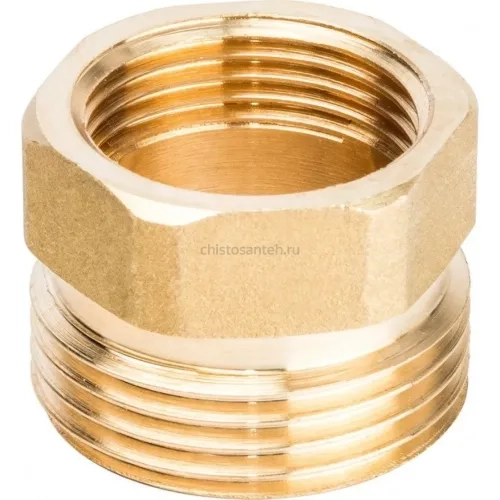 Разъемное соединение 3/4" американка ВН, уплотнение под гайкой по плоскости Stout