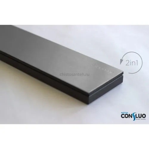 Душевой лоток Confluo Frameless Line 750 Black Glass-артикул-13701205