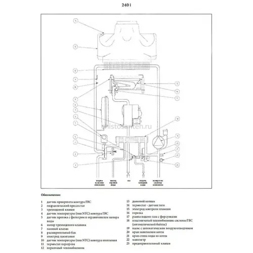 Котел газовый настенный Baxi LUNA-3 Comfort 240 i (CSE45224358- Бакси)