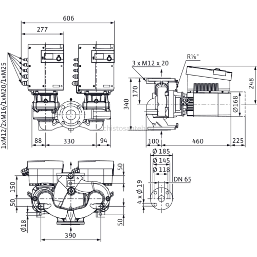 Циркуляционный насос Wilo Stratos GIGA-D 65/1-21/2,3-R1 2170294