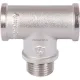 Тройник латунный ВНВ 1/2"x1/2"x1/2", никелированный Stout (Стоут)