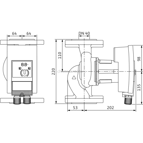 Циркуляционный насос Wilo Yonos MAXO-Z 40/0,5-8 2175542