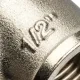 Угольник НВ 1/2" никелированный Stout