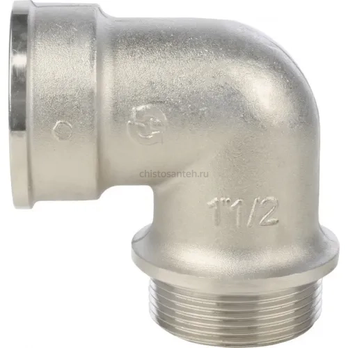 Угольник с упором НВ 1 1/2", никелированный Stout