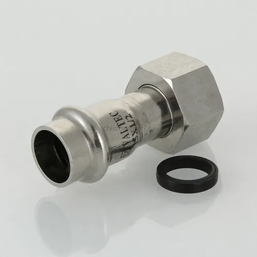 Пресс-муфта с накидной гайкой 42 мм х 1 1/2"  из нержавеющей стали VTi.908.I.004208 VALTEC (ВАЛТЕК)