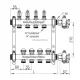 Коллекторная группа REHAU HKV-D на 4 выхода (РЕХАУ - 12080411002)1"x3/4"ЕК из нержавеющей стали с регулирующими и термостатическими вентилями и расходомерами