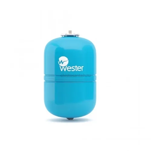Гидроаккумулятор Wester WAV - 24 л, PN10, Tmax100°C, вертикальный, без ножек (0-14-1060 Вестер)