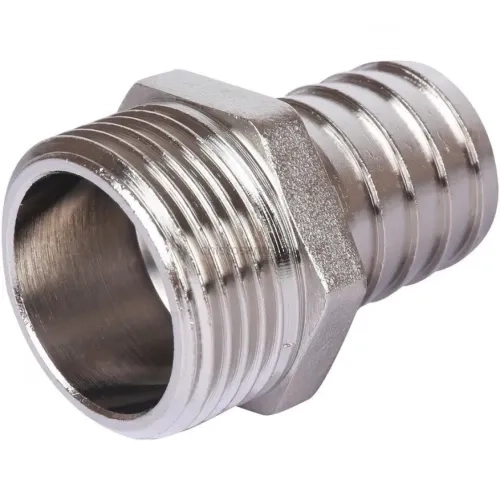 Штуцер НР 1"x25, никелированный Stout