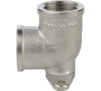 Угольник с креплением ВР 1/2" никелированный Stout