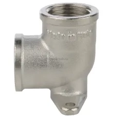 Угольник с креплением ВР 1/2" никелированный Stout