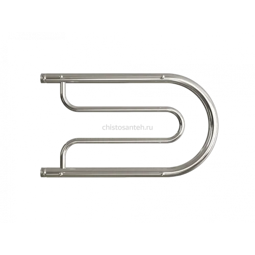 Водяной полотенцесушитель «B» с полочкой, вакуумное - золотой хром, (1") 32/60 (Dvin)