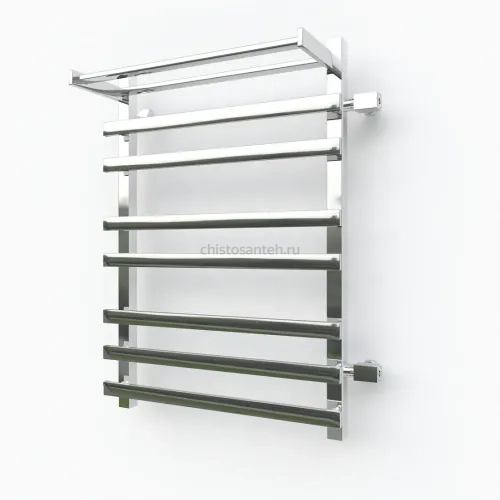 Водяной полотенцесушитель Эрато Квадрат NEXT 3 600х600 (с верхней полкой и правым боковым подключением) (Erato)
