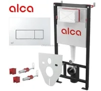 Комплект инсталяция + кнопка хром 4v1 Alcaplast AM101/1120-4:1RUM571-0001 (Алкапласт)
