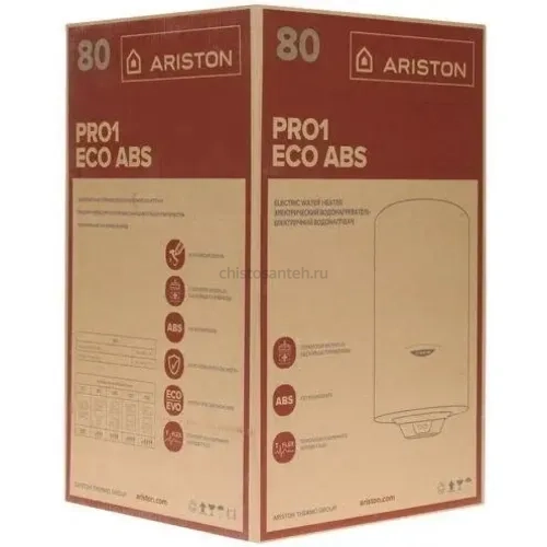 Водонагреватель Ariston PRO1 ECO INOX ABS PW 80 V, электрический накопительный (3700548 Аристон)