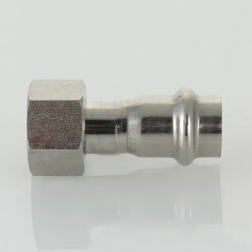 Пресс-муфта с накидной гайкой 18 мм х 3/4" из нержавеющей стали VTi.908.I.001805 VALTEC (ВАЛТЕК)