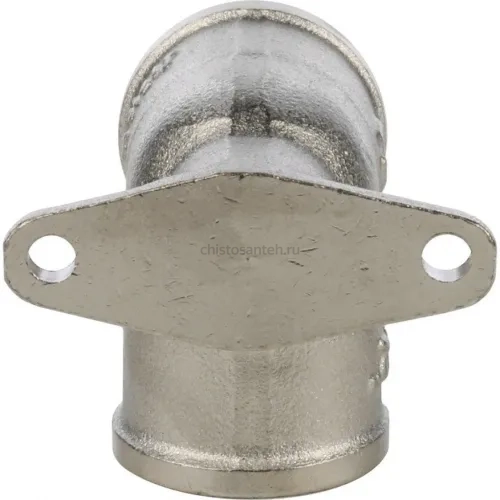 Угольник с креплением ВР 1/2" никелированный Stout