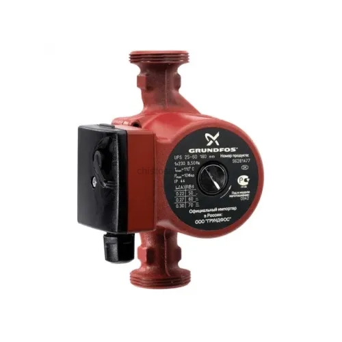 Одинарный циркуляционный насос Grundfos UPS 25-60 N 180, 1x230 В, 50 Гц, 50/55/60 Вт, вход/выход G 1 1/2" PN10