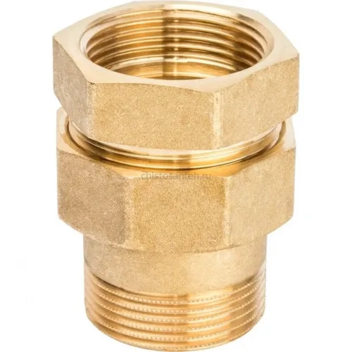 Разъемное соединение 1 1/4" американка ВН, уплотнение под гайкой по плоскости Stout