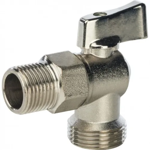 Кран шаровой угловой 1/2"x3/4" для стиральной машины Stout