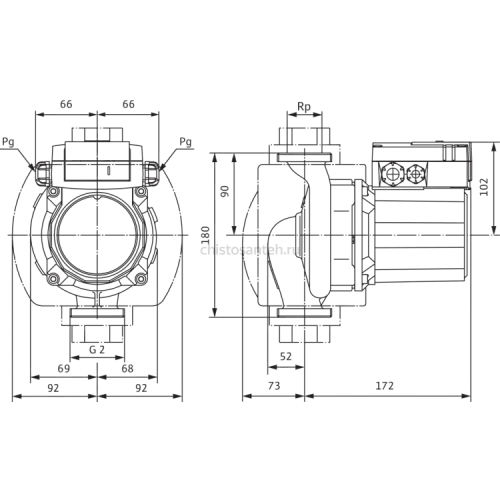Циркуляционный насос Wilo TOP-Z 30/10 (3~ V, PN 16, RG) 2175513,2097507