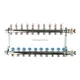Коллекторная группа REHAU HKV-D на 10 выходов (РЕХАУ - 12081011002)1"x3/4"ЕК из нержавеющей стали с регулирующими и термостатическими вентилями и расходомерами