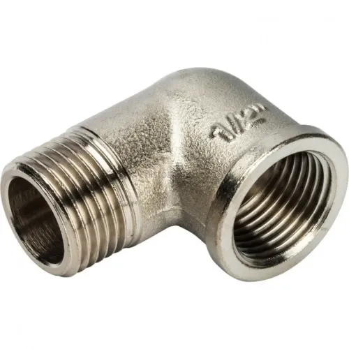 Угольник НВ 1/2" никелированный Stout