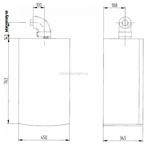 Котел газовый настенный Baxi LUNA-3 310 Fi (CSE45631366- Бакси)