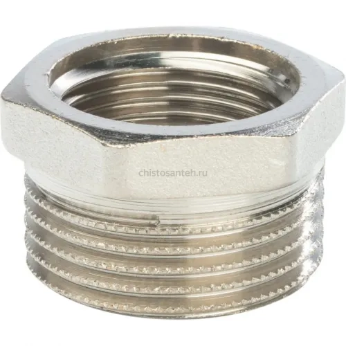 Футорка 1"x3/8" никелированная Stout
