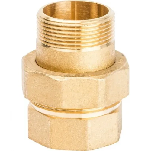 Разъемное соединение 1 1/2" американка ВН, уплотнение под гайкой по плоскости Stout