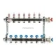 Коллекторная группа REHAU HKV-D на 7 выходов (РЕХАУ - 12080711002)1"x3/4"ЕК из нержавеющей стали с регулирующими и термостатическими вентилями и расходомерами