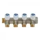 Коллектор Stout (SMB 6851 341204) 3/4 ВР(г) х 4 выхода 1/2 НР(ш) х 3/4 НР(ш) регулируeмый
