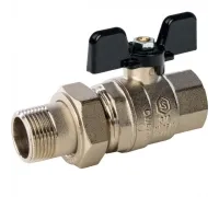 Кран шаровой полнопроходной ВР/НР 3/4" американка, ручка бабочка Stout