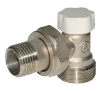 Клапан запорно-балансировочный 1/2"х3/4"ЕК, угловой Stout