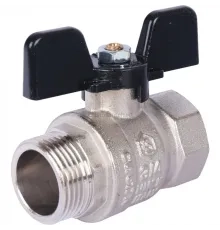 Кран шаровой стандартнопроходной ВР/НР 3/4", ручка бабочка Stout