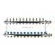 Коллекторная группа REHAU HKV-D на 12 выходов (РЕХАУ - 12081211002)1"x3/4"ЕК из нержавеющей стали с регулирующими и термостатическими вентилями и расходомерами