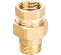 Разъемное соединение 3/4" американка ВН, уплотнение под гайкой по плоскости Stout