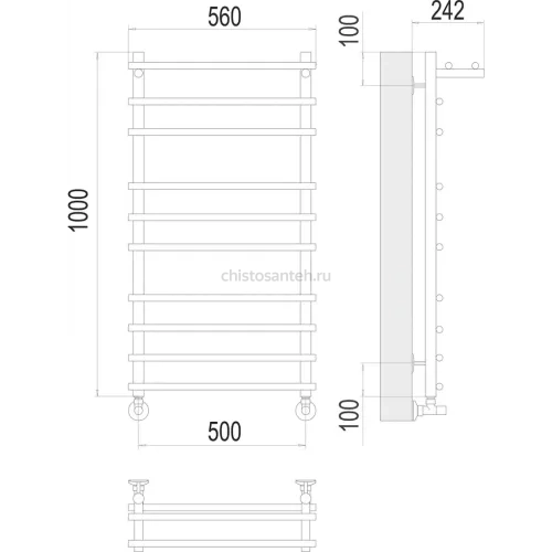 Ватра с/п П10 500х1000 Полотенцесушитель TERMINUS