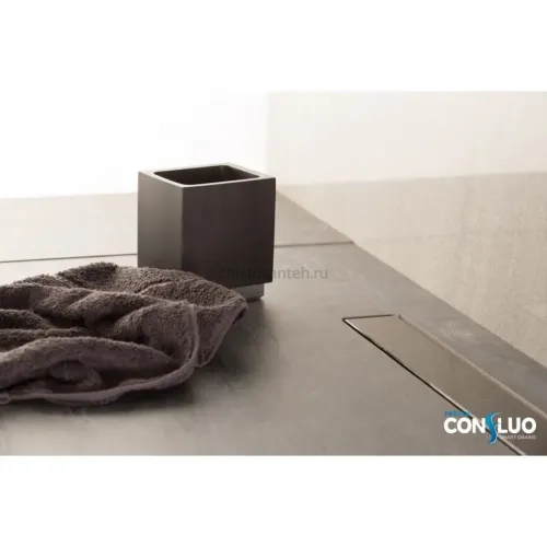 Душевой лоток Confluo Frameless Line 750 Black Glass-артикул-13701205